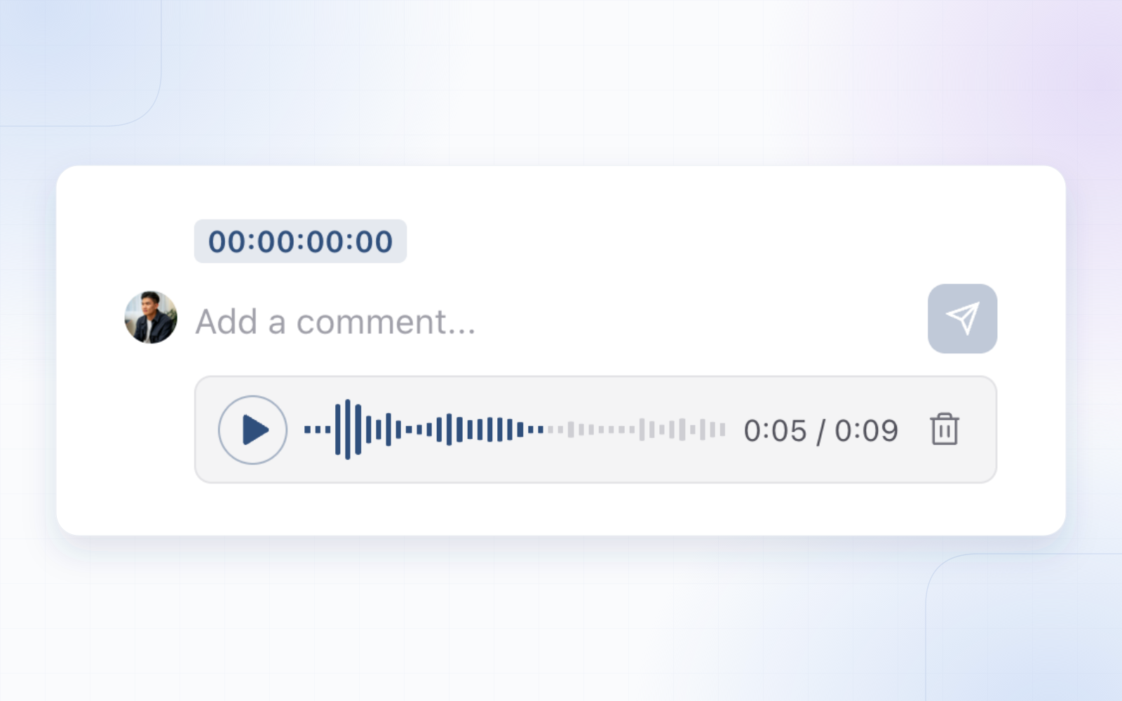 Voice notes for media review comments