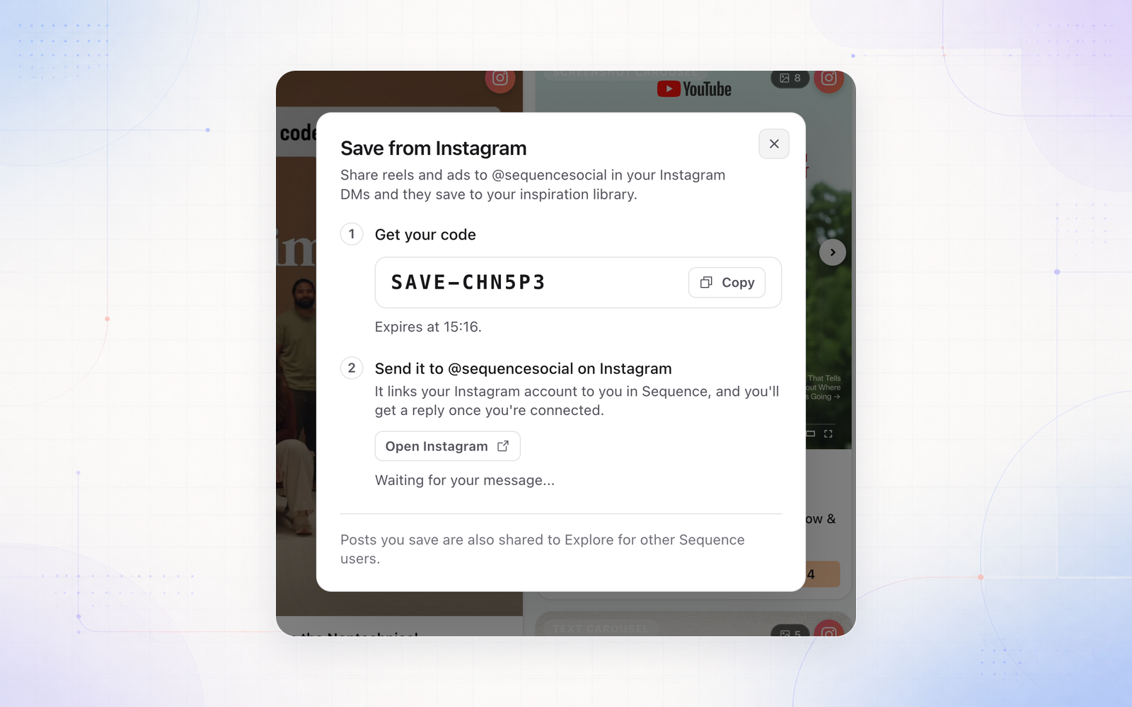 Save reels and ads from Instagram DMs