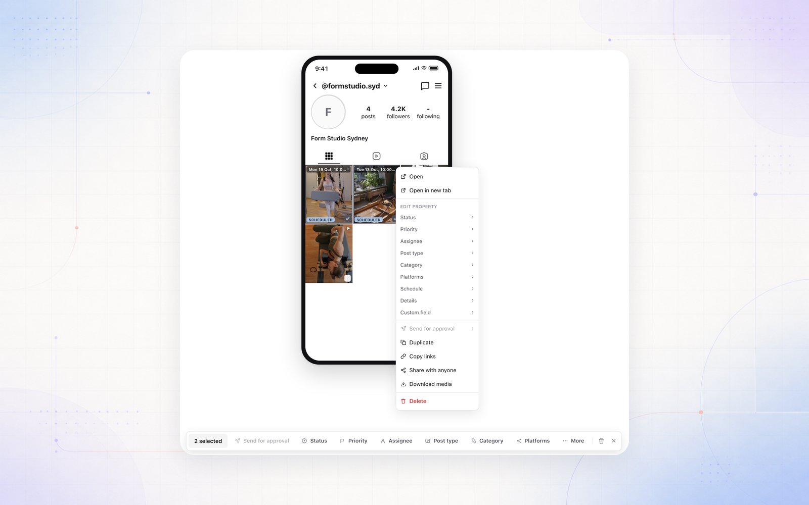 Right-click and bulk edit in Grid view